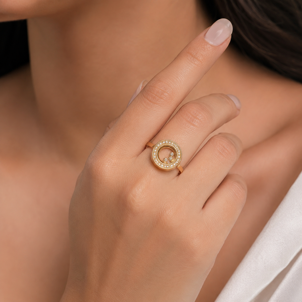 Circular Sparkle Ring
