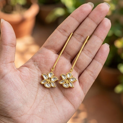 Multicolor Fuzen Lily Drop Floral Earrings