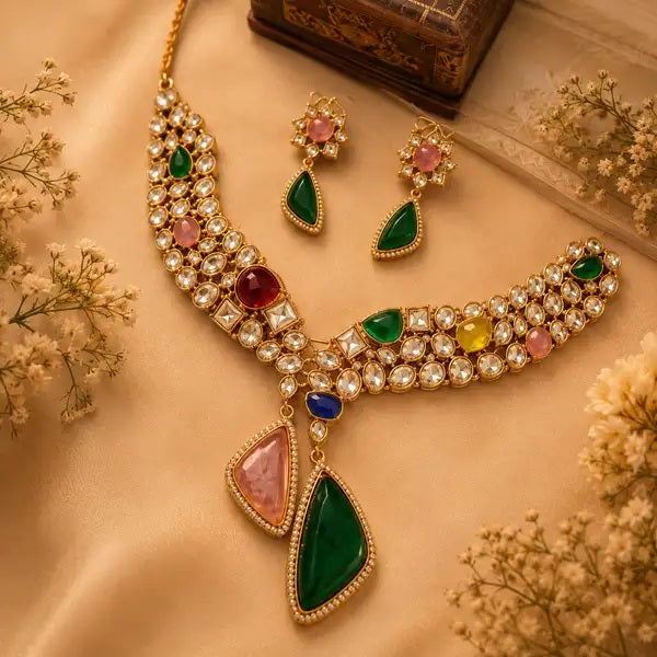 Mahtab polki kundan Royal Wedding Jewelry Set